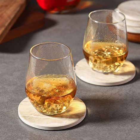 Lot de 6 sous-tasses en céramique avec support, texture grainée, absorption d'humidité, pour tasses à café et verres à vin (1/5)