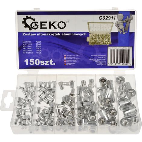 Juego de tuercas remachables de aluminio, 150 piezas (20) (1/4)