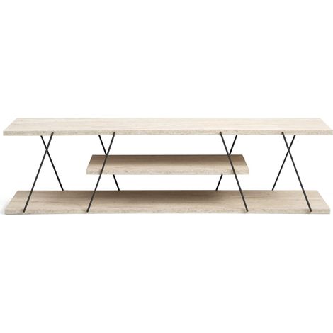 TV-Möbel aus Holz "Canaz" - 120 x 30 x 33 cm - Beige