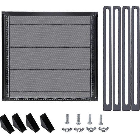 Panneau en nid d'abeille pour découpeuse laser, lit alvéolaire 40x40 cm, adapté aux graveurs laser, support de travail robuste et antidérapant.