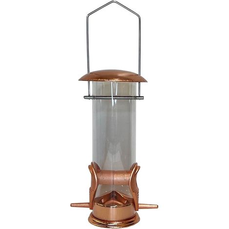 Copper Style Hanging Bird Seed Feeder with 2 Feeding Ports (1/5)