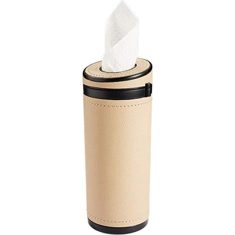 Porte-tube de tissu de voiture, boîte de tissu cylindre en cuir PU, diamètre de 2,75 pouces, pour porte-gobelet (1/5)