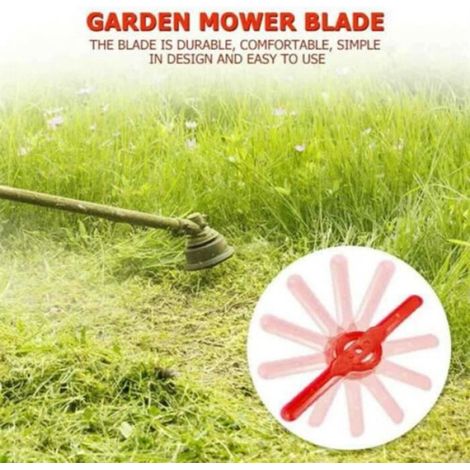20 Pièces Lames de Rechange en Plastique, Longues Lames De Coupe De Tondeuse à Gazon, Accessoires pour Lames Idéal pour (1/4)