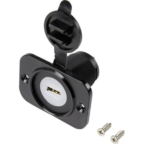 Presa da incasso USB dotata di cappuccio di protezione antipolvere Presa verticale 1-presa, anteriore rettangolare 43,1 (1/2)