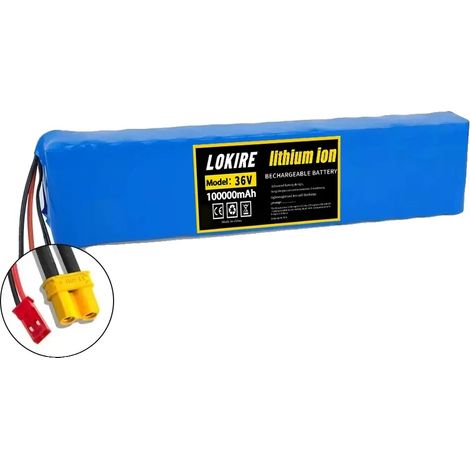 Batterie lithium-ion, capacité 100Ah, tension 36V, XT30 JST (1/2)