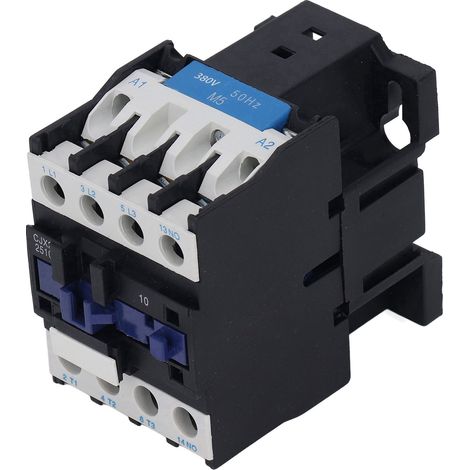 Contacteur de puissance 25 A normalement ouvert, contacteur électrique CA, contact en alliage d'argent, montage par vis M5, 380 V CA (1/5)