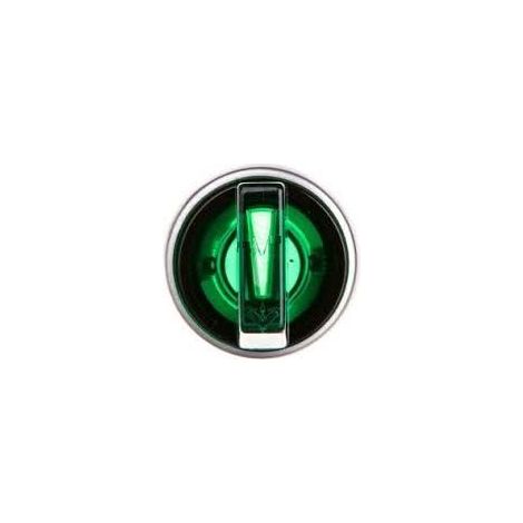 Interruptor de 2 posiciones, perilla de 22 mm, verde, 1Z, antirretorno, ST22-PL.Z-10-230-ledac