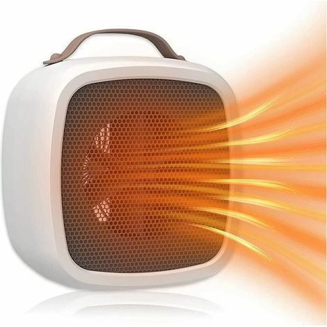 Chauffage Soufflant Portable, d'Hiver Mini Radiateur Soufflant Électrique Céramique Adapté à la Chambre de au Bureau, au Salon Chauffage Soufflant Silencieux Basse Consommation (blanche) (1/5)