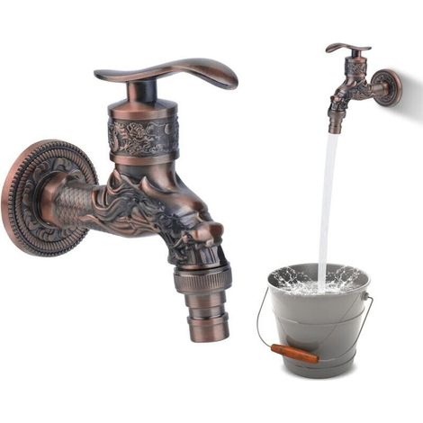 Retro zinc garden tap, outdoor garden tap, G1/2 inch, antique garden tap, European style tap, outdoor tap for home, outdoor kitchen (1/4)