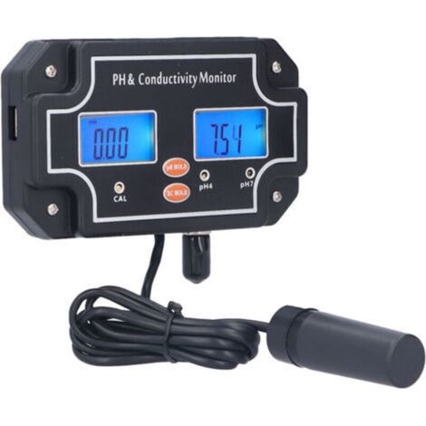 Testeur pH/EC pour aquarium et hydroponie – PH-2681 avec compensation automatique de température, alimentation DC 6 V, prise UE (1/4)