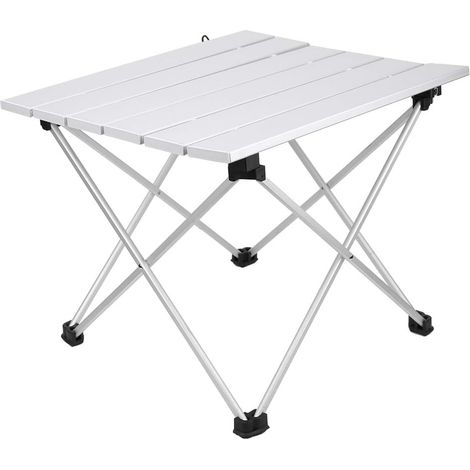 Tragbarer Campingtisch, leichter Klapptisch für draußen, kleiner, kompakter Aluminiumtisch mit Tragetasche für Camping, geeignet für Picknicks, Grillabende und Wanderungen (1/5)