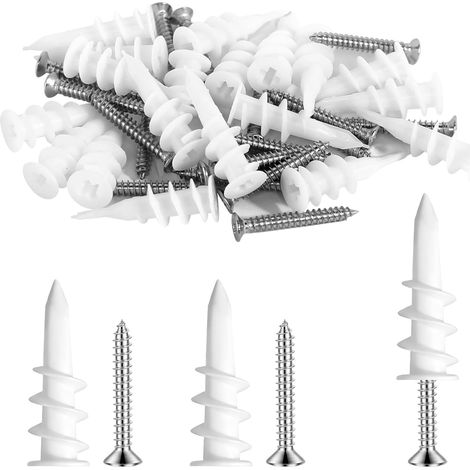 20 Pièces Chevilles pour Placoplatre, Cheville pour Isolant, Chevilles pour Manteau, pour La Fixation dans Le Béton (1/5)