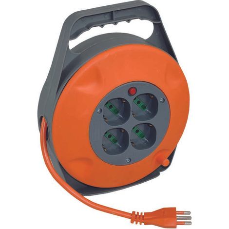 Prolunga elettrica avvolgibile con disgiuntore termico prolunga avv. chiusa 10 mt
