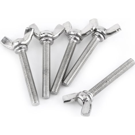 5 pièces Boulons Papillon Acier Inoxydable 304 Vis à Ailettes M5 x 40mm Fixation Mécanique (1/3)
