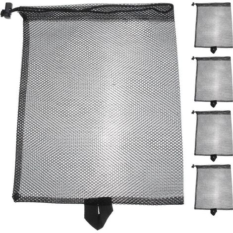 Lot de 5 sacs de voyage portables en filet avec cordon de serrage, en polyester. (1/5)