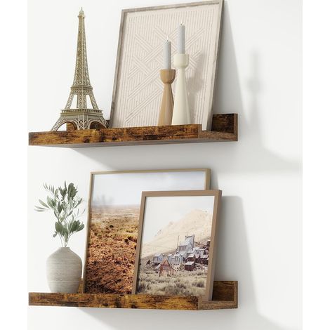 Étagères Murales Flottantes, 40 cm Étagère Photo Murale en Bois Composite, Tablettes Murales Forme U pour Livres d’Enfants, Salon, Cuisine (1/5)