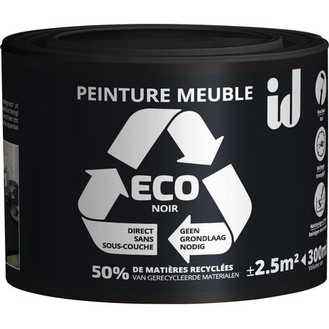 Peinture ECO  pour boiseries et meubles - noir 300ml - ID PARIS (1/3)