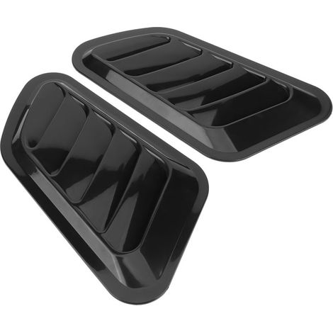 Cubierta decorativa para la entrada de aire del coche aqxreight, 2 piezas, cubierta de ventilación para capó turbo, accesorios de decoración para coche (negro) (1/5)