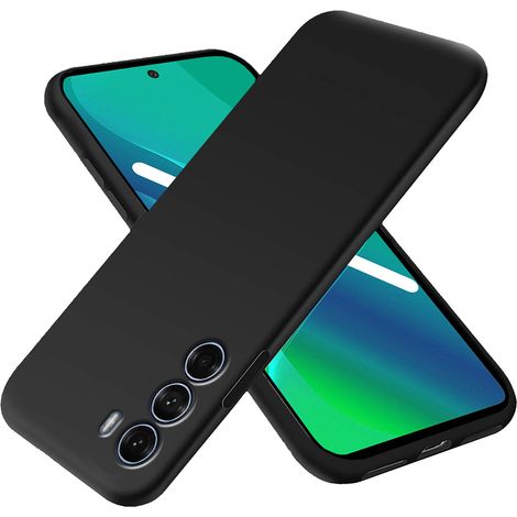 Dünne Hülle für Motorola Moto G200 5G, schlank, schwarz (1/3)