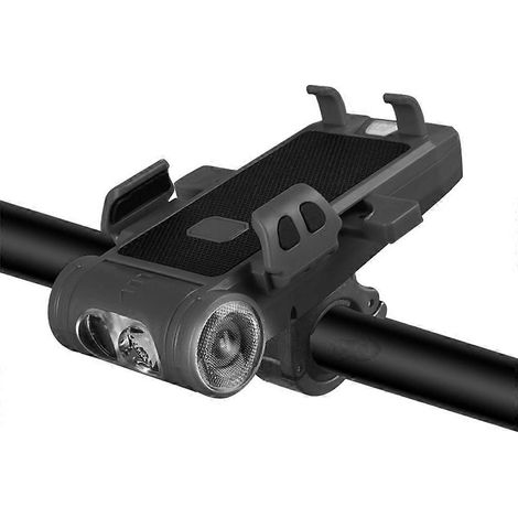 Éclairage vélo 5 en 1, phare avant VTT 3500 mAh, rechargeable par USB, étanche, avec support pour téléphone (1/5)
