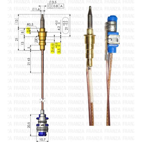 TERMOCOPPIA SICURGAS ATTACCO JACK ELECTROLUX REX PIANO COTTURA 75cm Originale