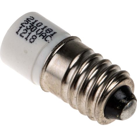 Rs Pro – Voyant à LED blanc E10 230V c.a. – Intensité lumineuse 410 mcd – Pour interrupteur et prise – Boîtier simple composant