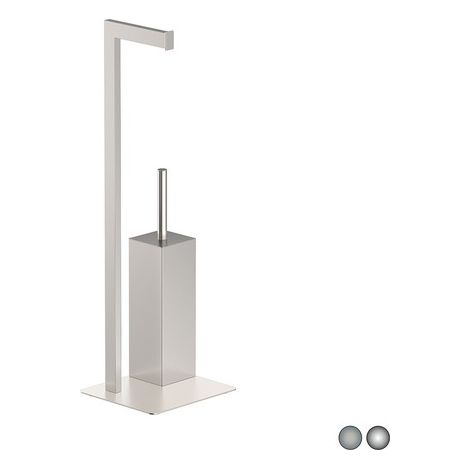 PIANTANA PORTA SCOPINO ZEUS Cromo cm 20 x h. 64 x 18