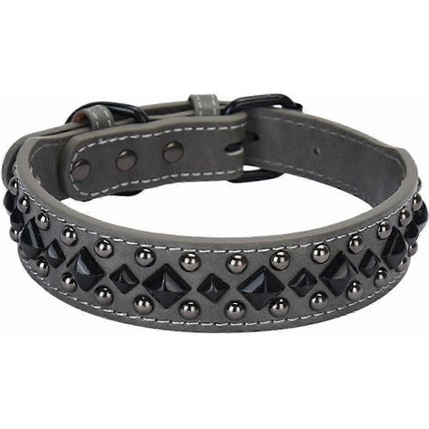 Collier pour chien en cuir ajustable, plusieurs tailles pour chiens de petite à grande taille, marron XL (1/5)