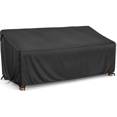 Housse Banc Jardin 2 Places 210D imperméable 163x66x63/89cm (1/5)