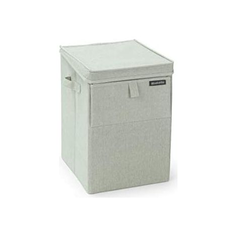 Brabantia - Portabiancheria Impilabile - Salvaspazio per la Separazione - Apertura Frontale e Superiore - Facile da Riempire e Svuotare - Ampio volume - Facile da spostare - Green - 35L (1/5)