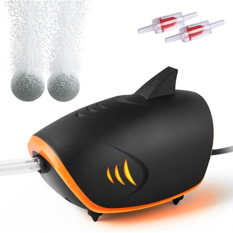 Pompe à Air pour Aquarium 4 W, Double Sortie 420 L/h Réglable, Aérateur Silencieux avec Kit d'Accessoires, pour Aquariums de 50 à 700 L (1/5)