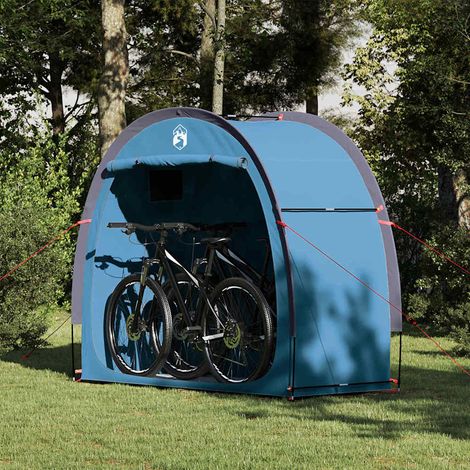 Fahrradgarage mit Dach mit Speicher Blau 210 x 90 x 174 cm