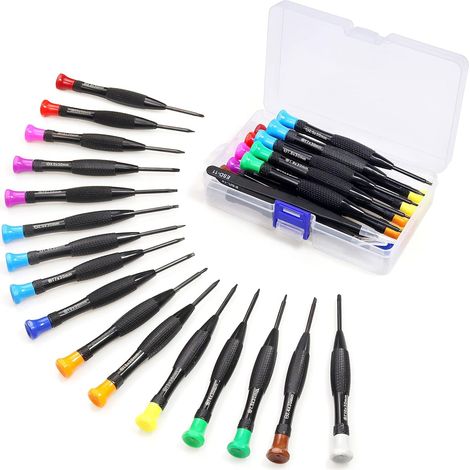 Jeu de tournevis Torx 18 pièces, surface antidérapante avec motif en écailles de poisson, adapté pour Xbox, ordinateurs, téléphones portables et montr (1/5)