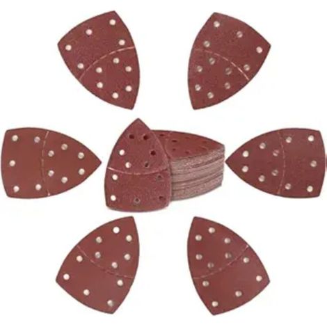 30 feuilles de papier de verre, plaque de ponçage 60 grains avec 11 trous