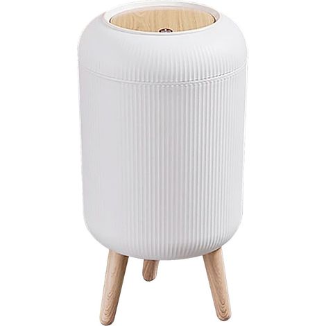 Poubelle haut de gamme, poubelle à couvercle à pression sur pieds hauts pour le salon, poubelle de rangement créative pour la chambre. (1/5)