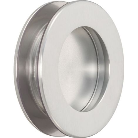 Coppia di maniglie con conchiglia 5254 alluminio argento anodizzato EL.-D. 50 mm (1/3)