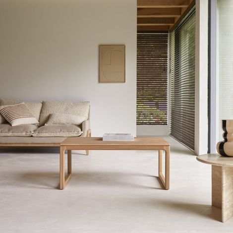 Table basse en bois de chêne massif 100x56 Arto (1/5)
