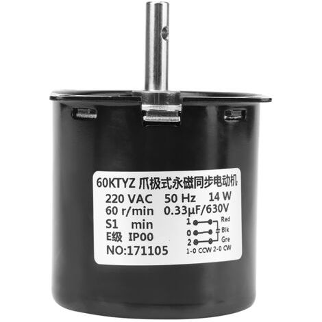 AC 220V Gear Box 60KTYZ Remplacement du moteur à engrenage synchrone (60r Min) (1/5)