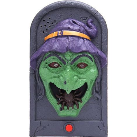 Halloween-Türklingel mit leuchtenden Totenköpfen, gruseligem Plastik und schaurigen Geräuschen. Verschiedene Ausführungen für Spukhäuser und Halloween-Partys. (1/5)