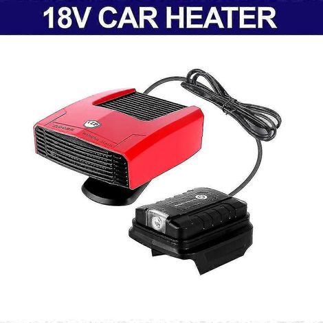 Chauffage de voiture 4 en 1 600 W avec ventilateur de refroidissement et de chauffage, désembuage et dégivrage électrique pour pare-brise Makita 18 V