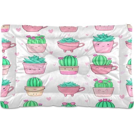 Tapis de lit mignon en pot de cactus pour animal domestique (1/5)