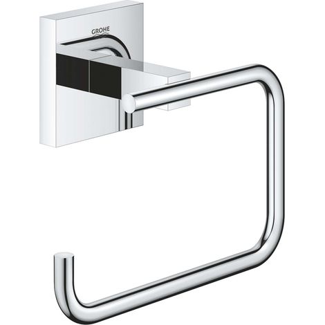 GROHE QUICKFIX Start Cube, Porta carta igienica, Installazione a vite o con colla, Cromo, 40978000 (1/6)