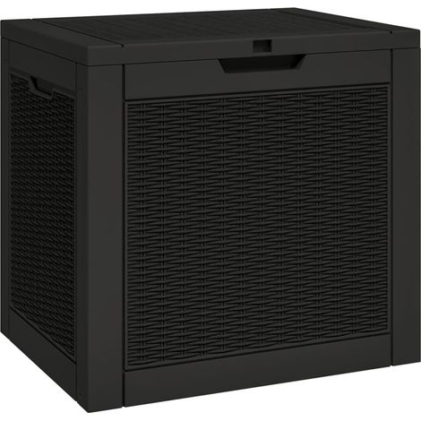Boîte de stockage de jardin noir 55,5x43x53 cm polypropylène (1/5)
