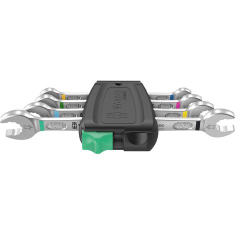 Wera 05020314001 6005 Joker 4 Set 1 Doppel-Maulschlüssel-Satz 4teilig Schlüsselweite (Metrisch) 6 -