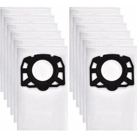 12 sacchetti per aspirapolvere Karcher WD4 WD5 WD6 Premium, per aspirapolvere a secco/umido Karcher MV4, MV5, MV6 2.863-006.0-LIAIKI