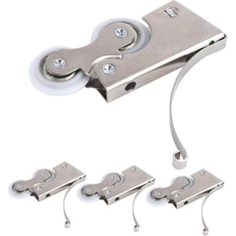 4 geräuscharme Metall-Schiebetürrollen, 608 Doppelrollensatz, 4-teilig, Zubehör für Schränke und Fenster, leichtgängiges Gleiten (1/5)