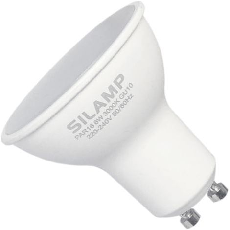 Ampoule LED GU10 6W 220V SMD2835 PAR16 10LED 100° - Blanc Neutre 4000K - 5500K - SILAMP (1/4)