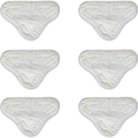 6 Mikrofaser-Reinigungspads als Ersatz für Dampfmopps, kompatibel mit H2O X5, waschbar