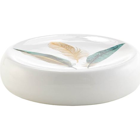 Porte savon en ceramique 11 x 2.4 cm Plumiss (1/3)