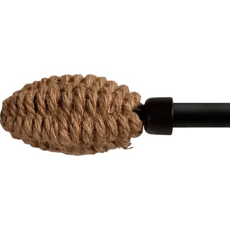 Atmosphera – Tringle à rideau ovale en métal 210-380 cm – Finition noire – Largeur 5.5 cm – Pour décoration intérieure élégante (1/6)